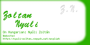 zoltan nyuli business card